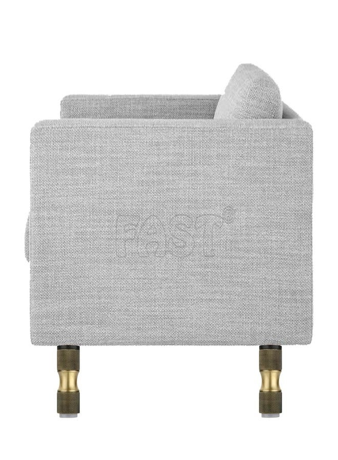 فاست أرجل أريكة دائرية متينة من النحاس الأصفر العتيق مع وسادات مطاطية لتجهيزات أثاث الأرائك والأسرة - FSL03 (نحاس ذهبي وأسود، 4 بوصة) - Image 4